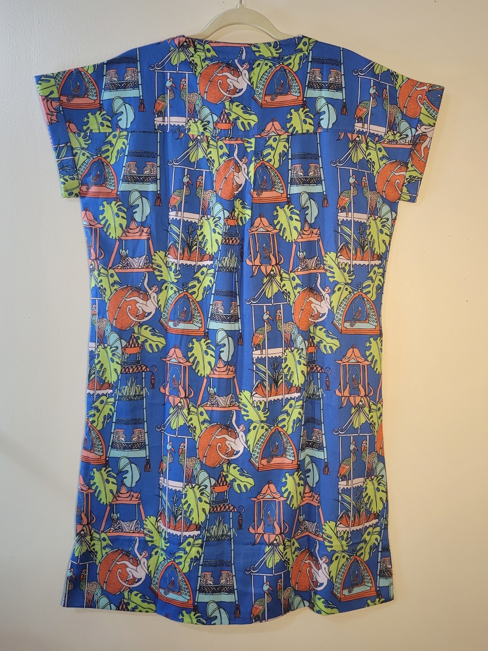 Jayne's Studio (Women's M) 100% Cotton Menagerie Luxe Sateen Full Pajama Shirt - Picture 6 of 10